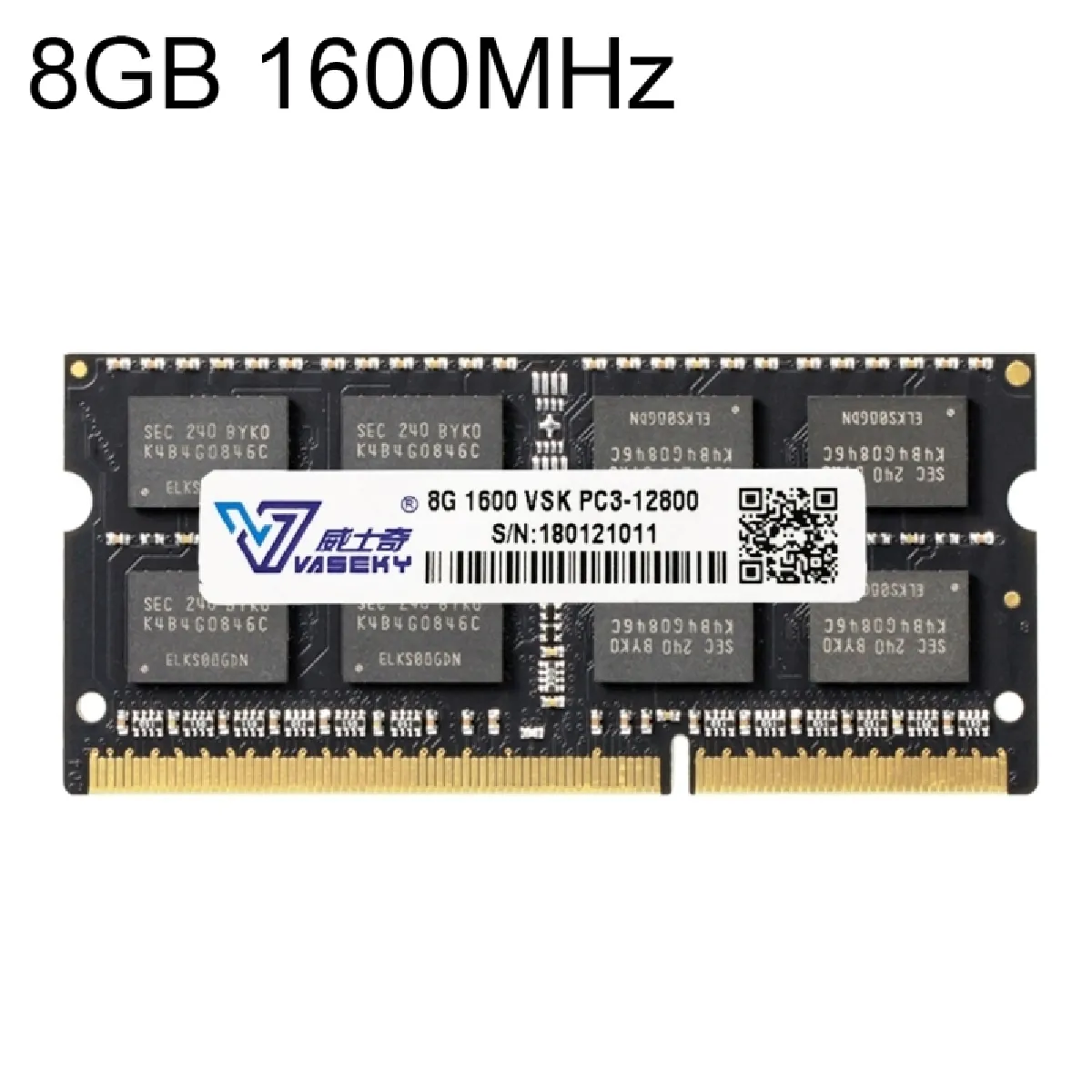 Vaseky 8GB 1600 MHz PC3-12800 DDR3 PC Mémoire RAM Module pour Ordinateur Portable