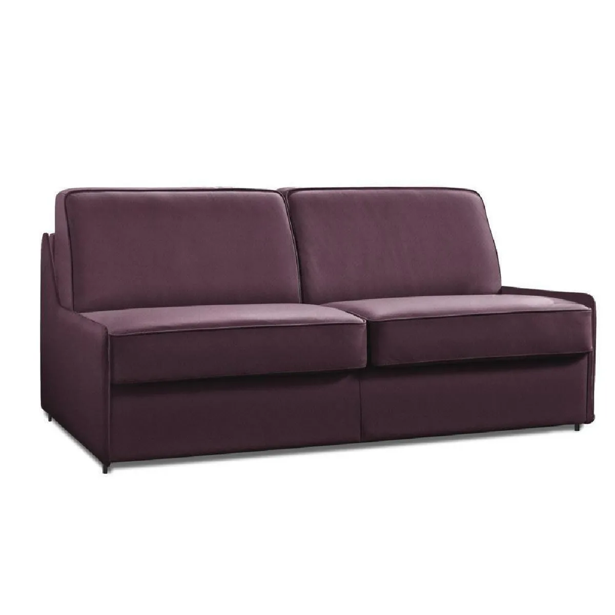 Canapé lit compact 2-3 places ARPEGIO OUVERTURE EXPRESS 120 cm cuir violet sommier lattes RENATONISI matelas BULTEX