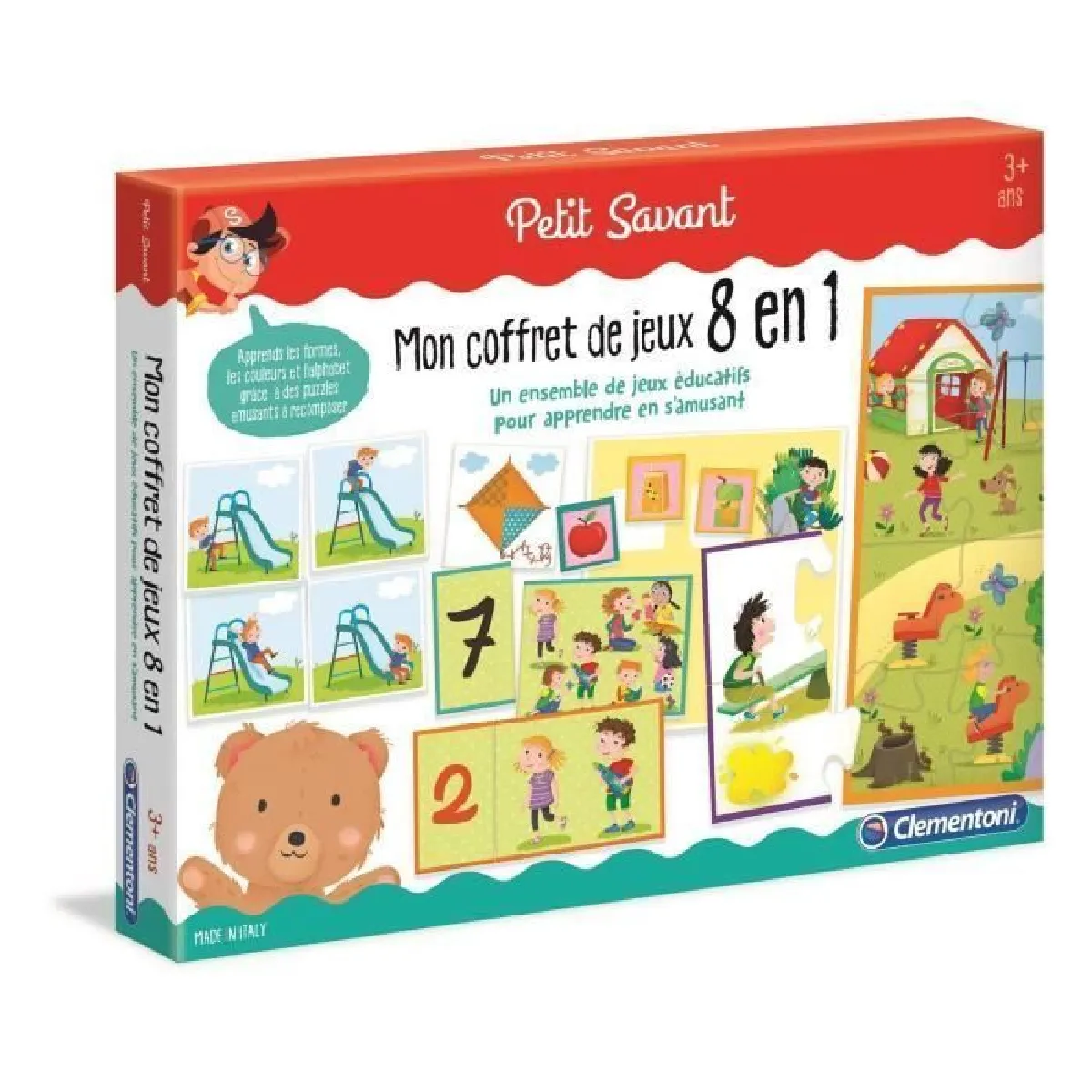 CLEMENTONI Petit Savant - Mon coffret de jeux 8 en 1