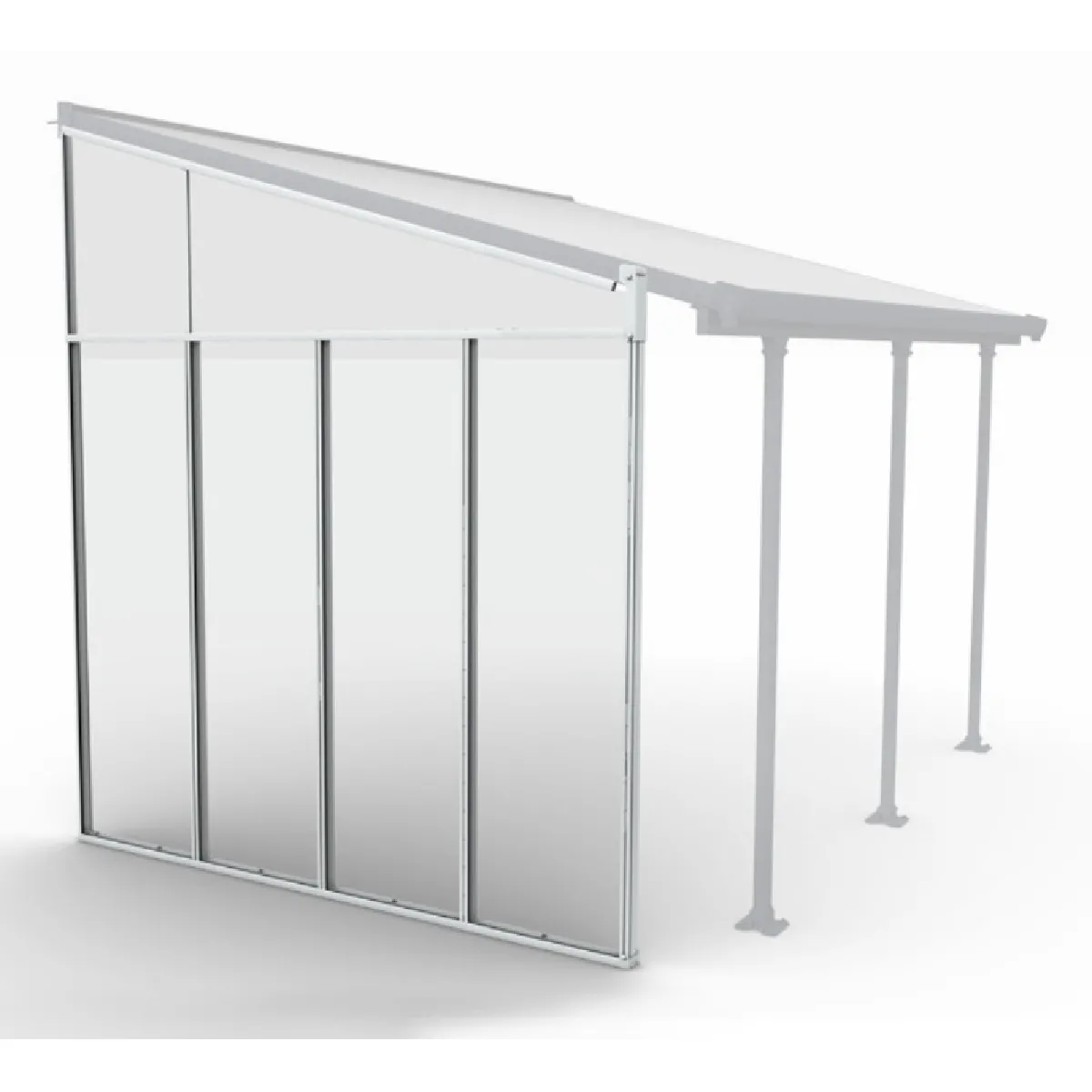 Paroi latérale blanche pour pergola - 704482 - PALRAM