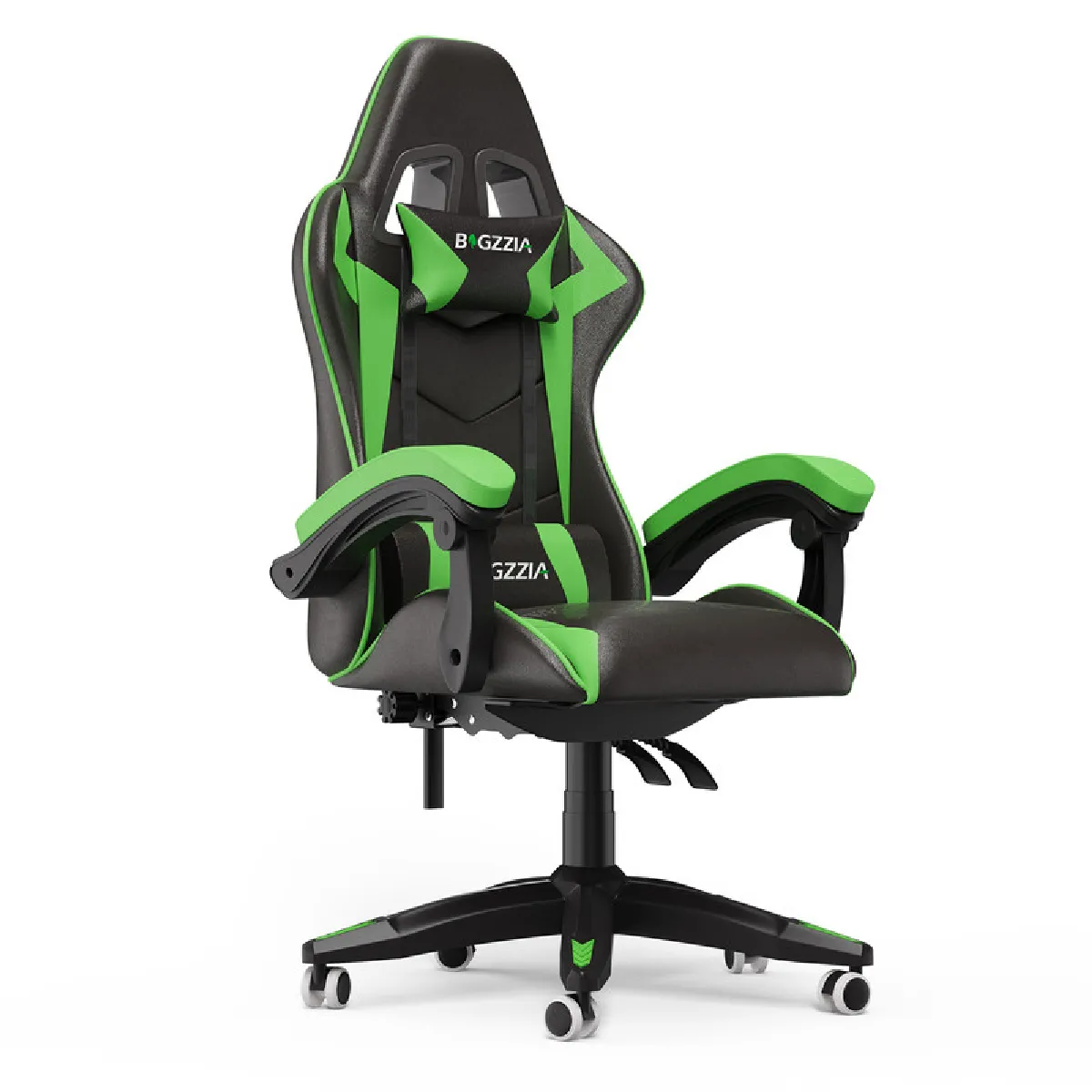 Chaise de Gaming, fauteuil gaming, avec Lombaire&Appui-Tête Appui, chaise gamer, Ergonomique PU Cuir Chaise Bureau, fauteuil gamer, chaise bureau gaming, Dossier Inclinable à 155, Noir Grena