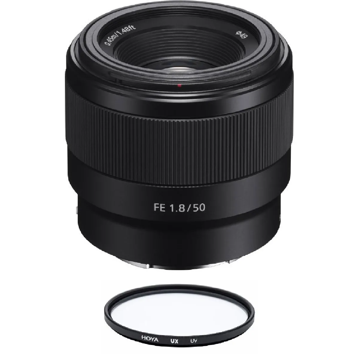 SONY SEL 50MM F1.8 F Black + HOYA UX UV 49mm Filter