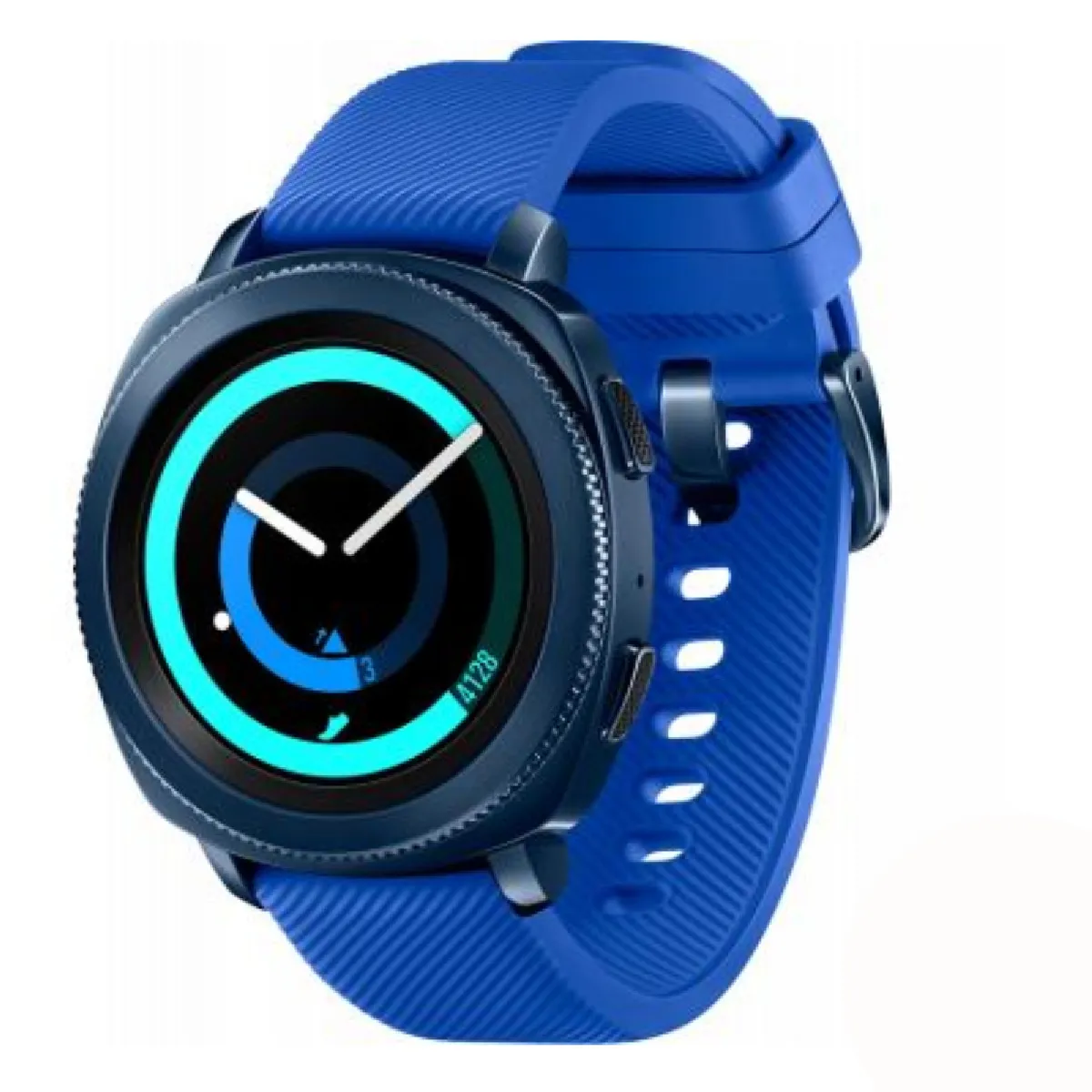 Samsung Montre Gear Sport SM-R600NZBA Étanche avec Lunette Rotative Bleu