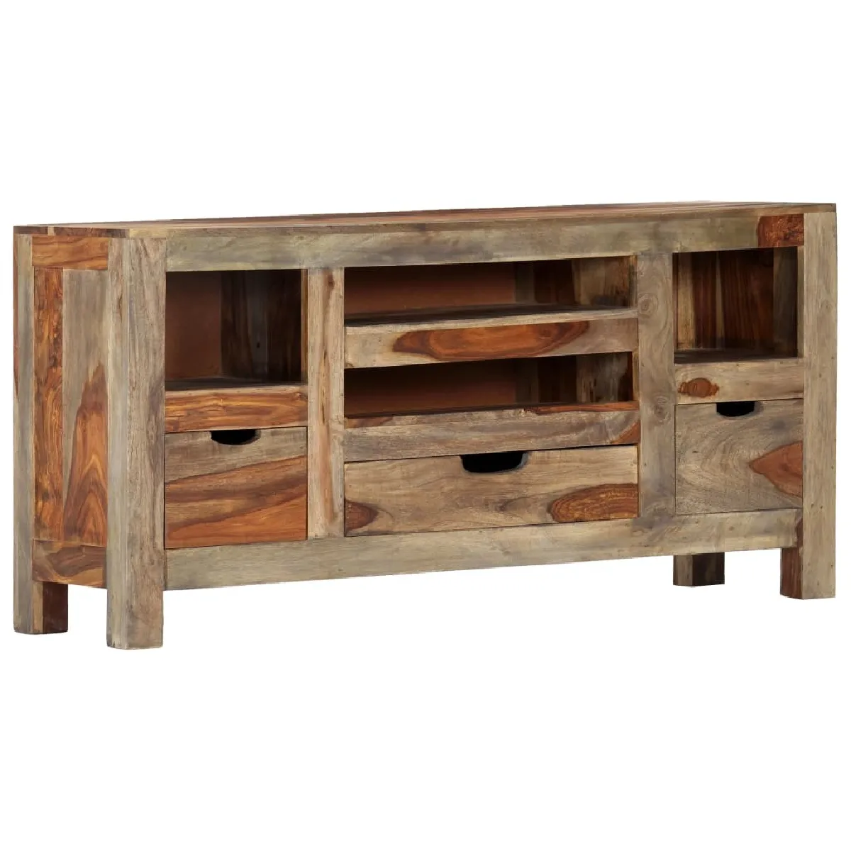 Buffet,Meuble de Rangement,commode pour salon,Cuisine Gris 100x30x50 cm Bois massif -MN36664