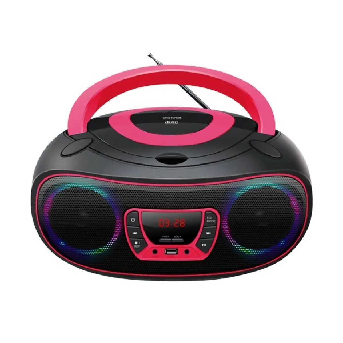 Radio CD lecteur MP3 Bluetooth LED LCD - Chaine hifi Couleur - Bleu pas cher