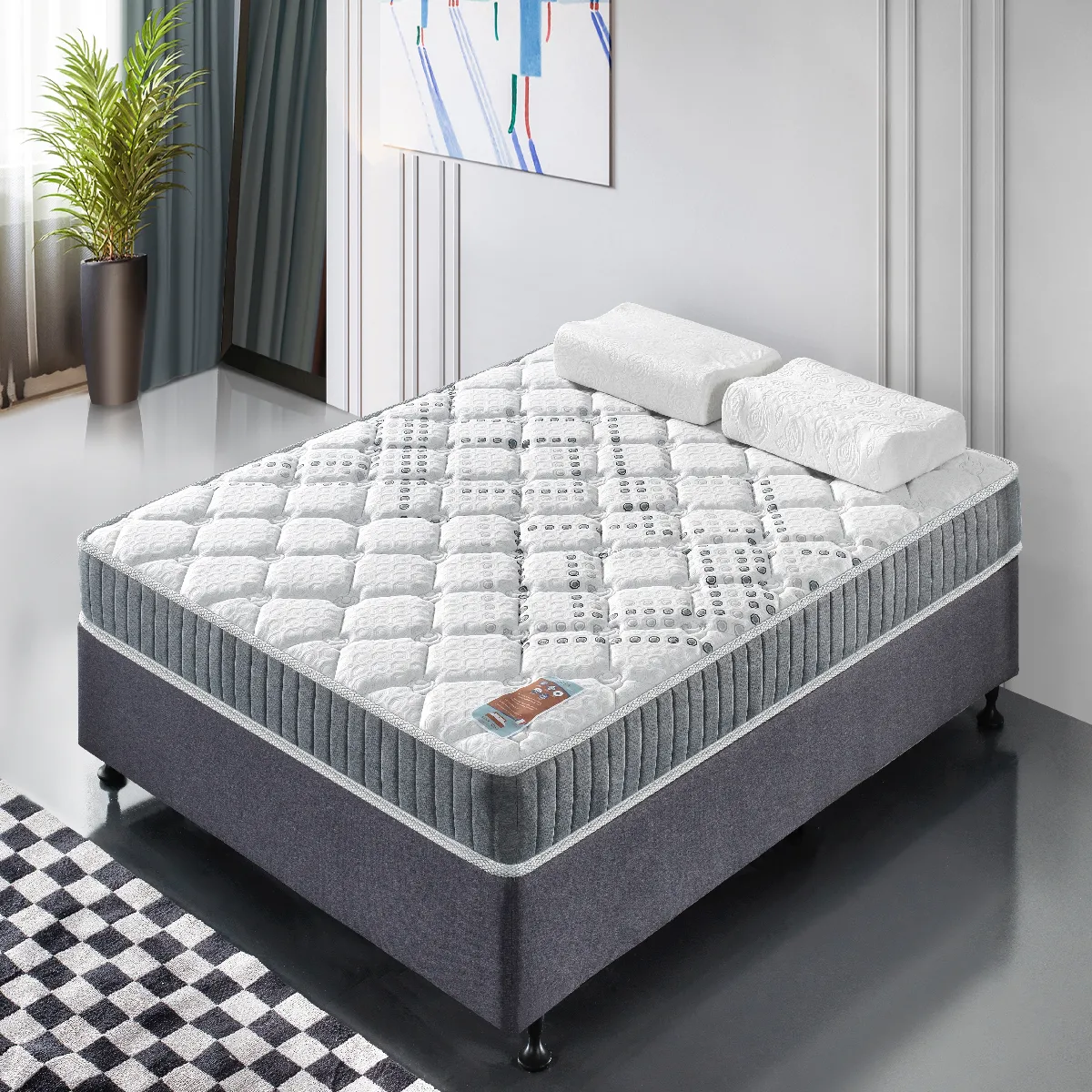 Matelas Eliha 140x200cm RESSORTS ENSACHÉS individuellement - Épaisseur 20cm- Indépendance de couchage