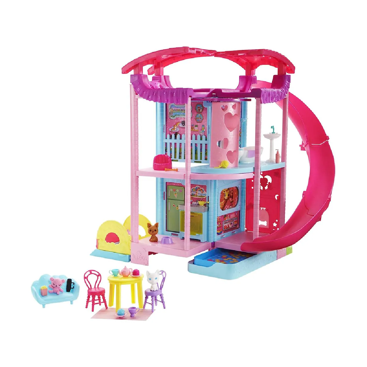 Mattel Barbie - La Maison de Chelsea Modulable en Plastique Rose