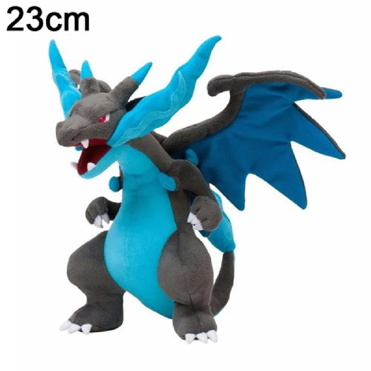 Peluche Pokémon Charizard Tomy 23 cm - Noir et Bleu