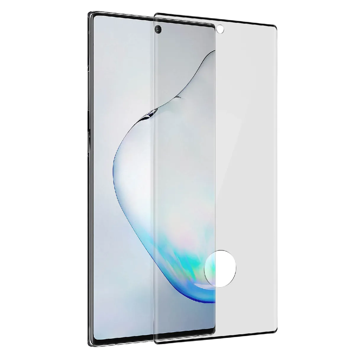 Film Écran Galaxy Note 10 Plus Verre trempé Ultrasonique Transparent Bord Noir