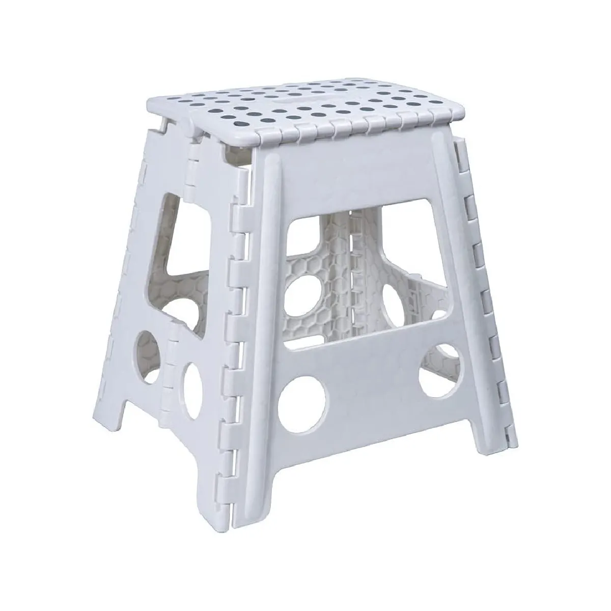 Venteo - Marche Pied Pliant MODELE MOYEN - Résiste jusqu'à 150kg de charge - Pliable - Hauteur 32cm - 32x29x22 cm - Blanc