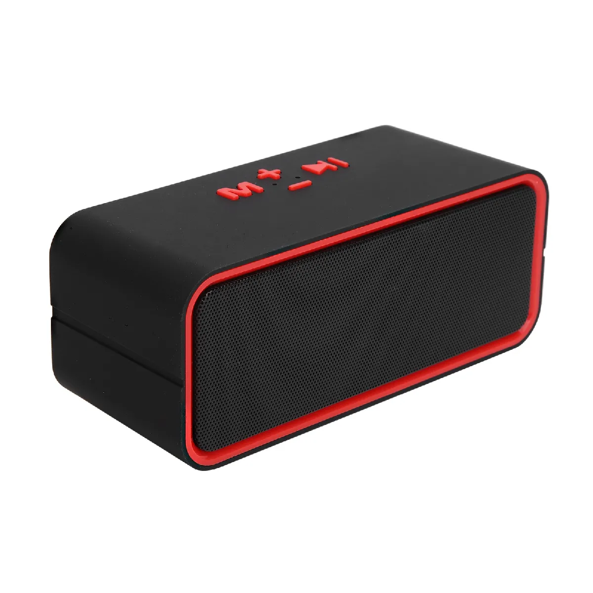 Haut-parleur bluetooth sans fil 5.0 stéréo, enceinte portable avec caisson de basses pour ordinateur portable mobile rouge