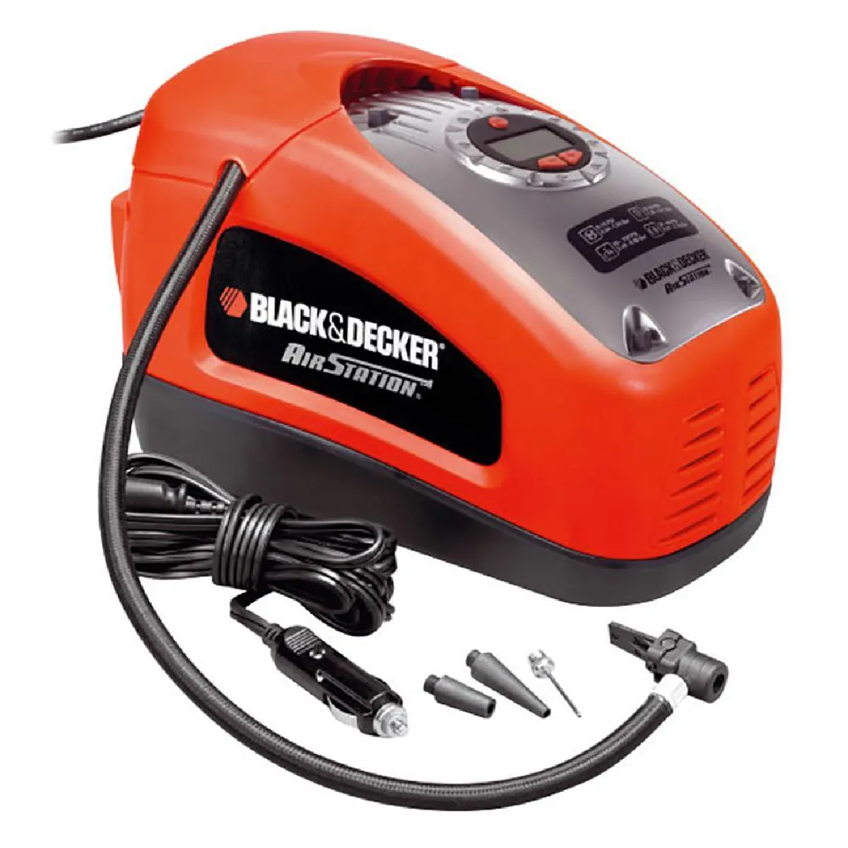 Black & Decker ASI300 Compresseur voiture 12V / secteur 11 Bar / 160 Psi