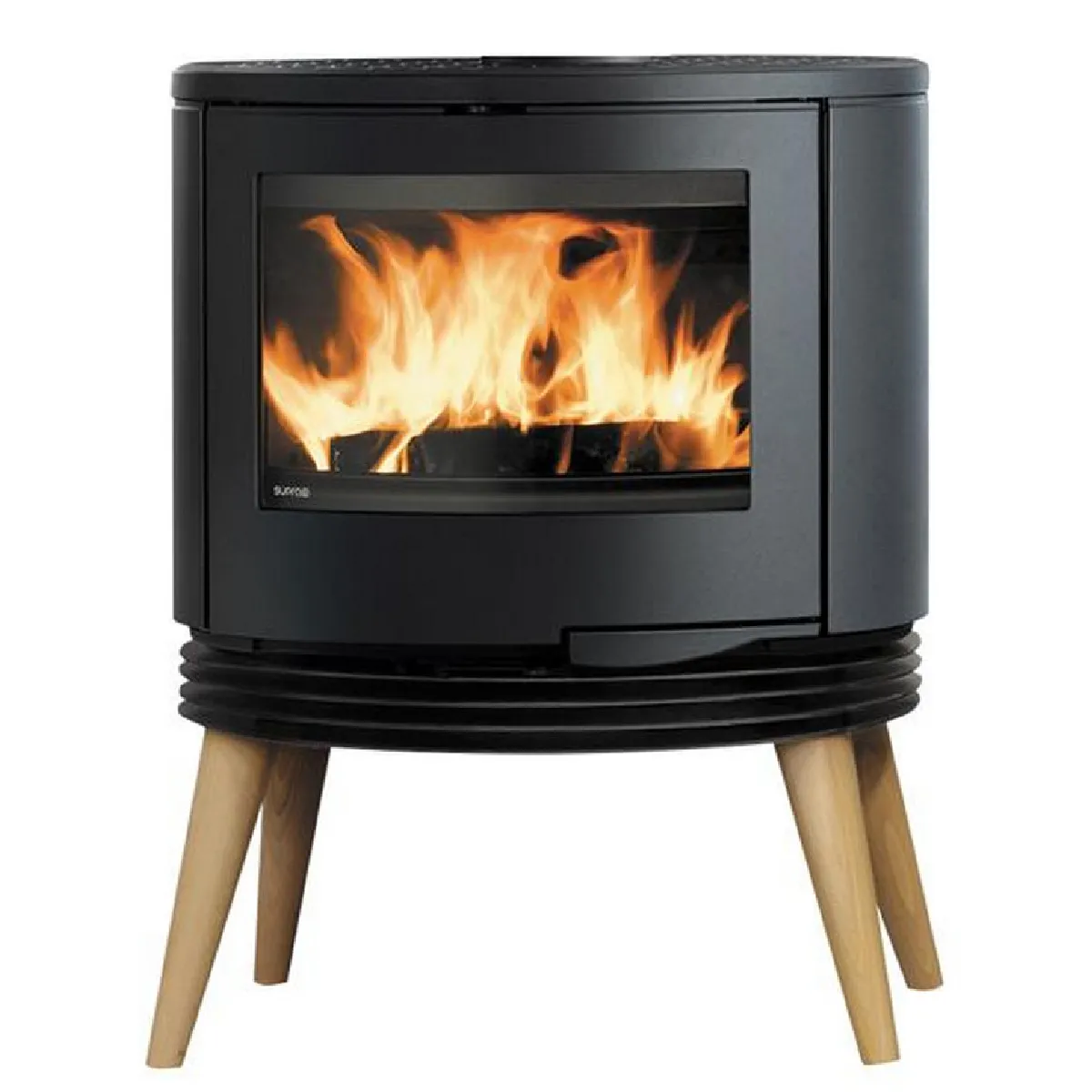 Poêle à bois fonte 10kw noir - kyo - SUPRA