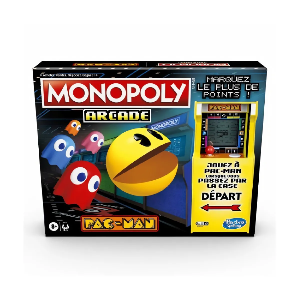 Monopoly Arcade Pacman - Jeu de societe - Jeu de plateau - Version française