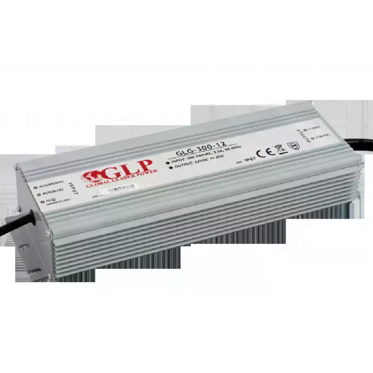 Alimentation LED DC12V 300W étanche IP67 GLP