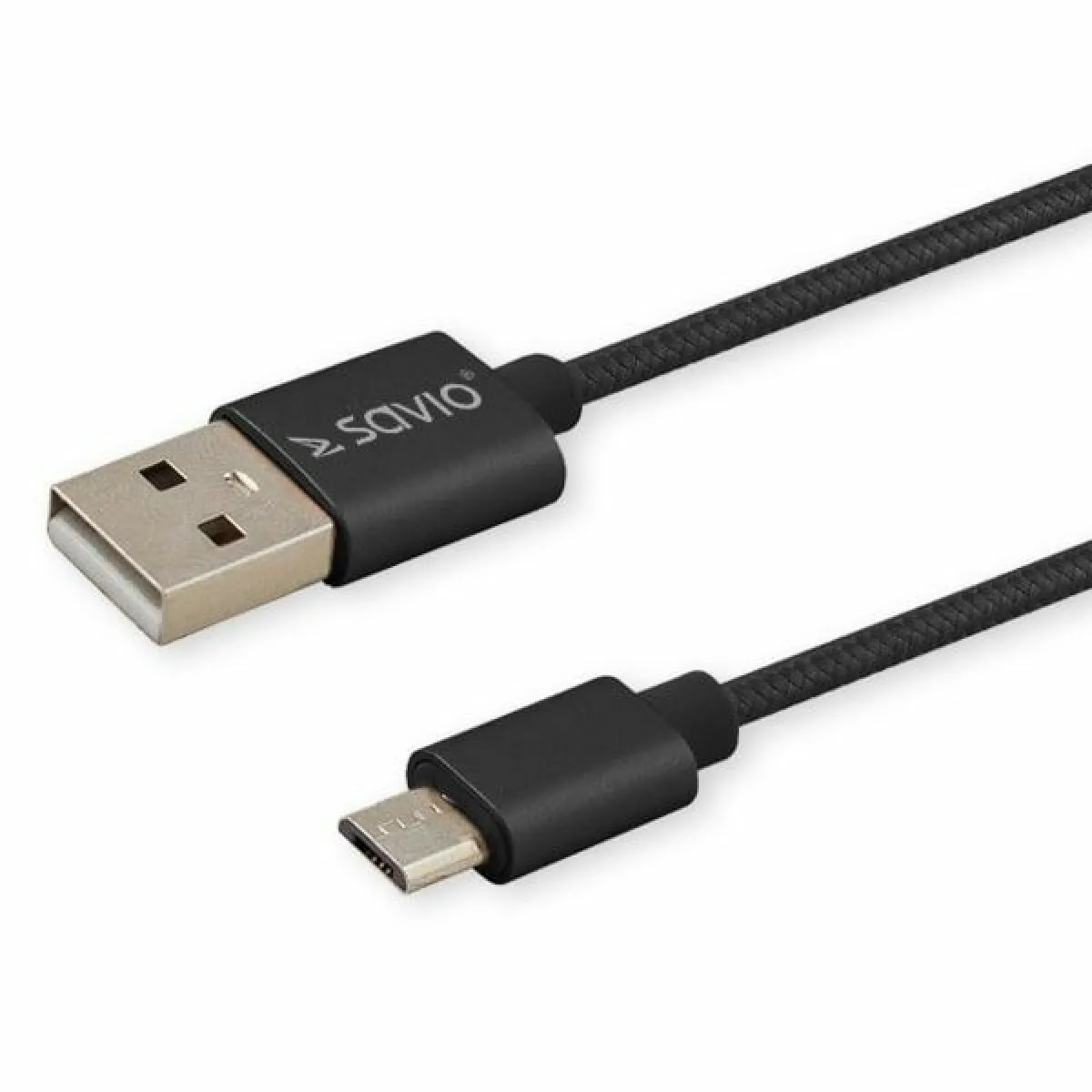 Savio CL-129 câble USB 2 m USB 2.0 USB A USB C Noir