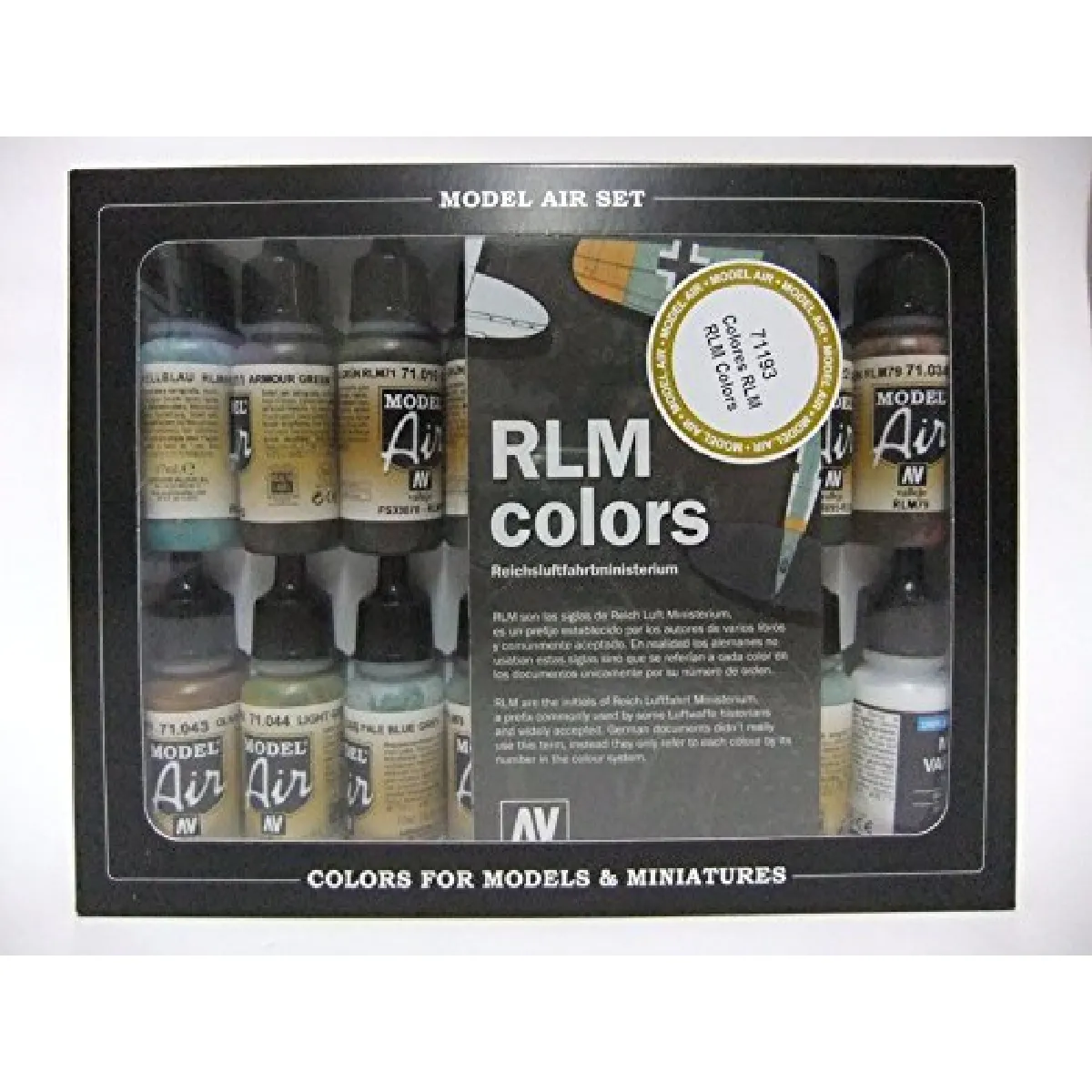 Vallejo Model Air Set - RLM Complete Set (15 x RLM + Matt Varnish)