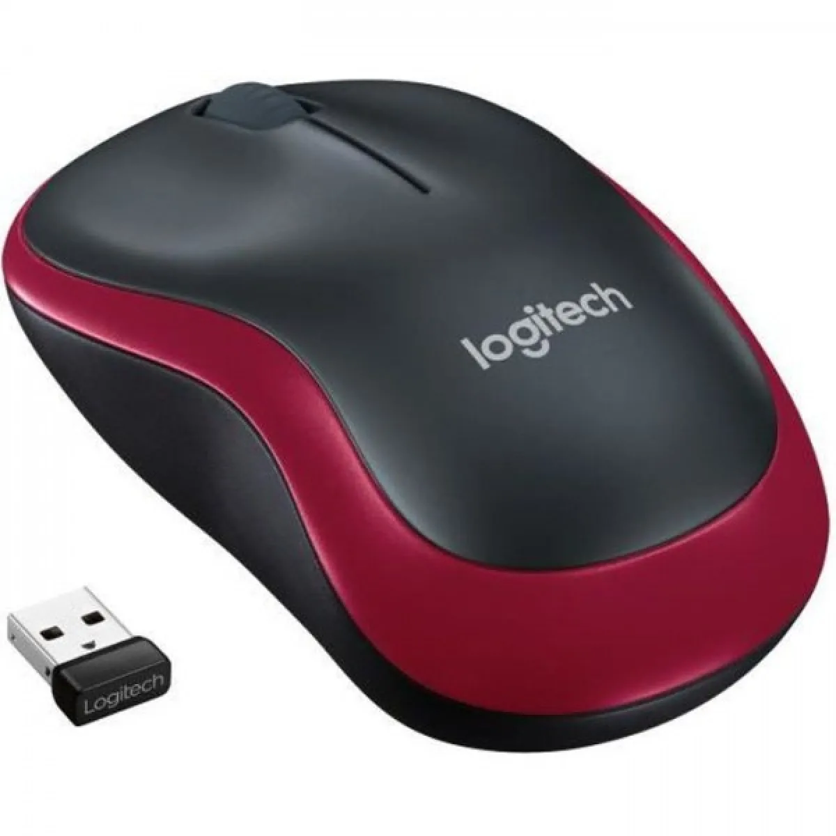 Souris LOGITECH - sans fil optique - M185 Rouge