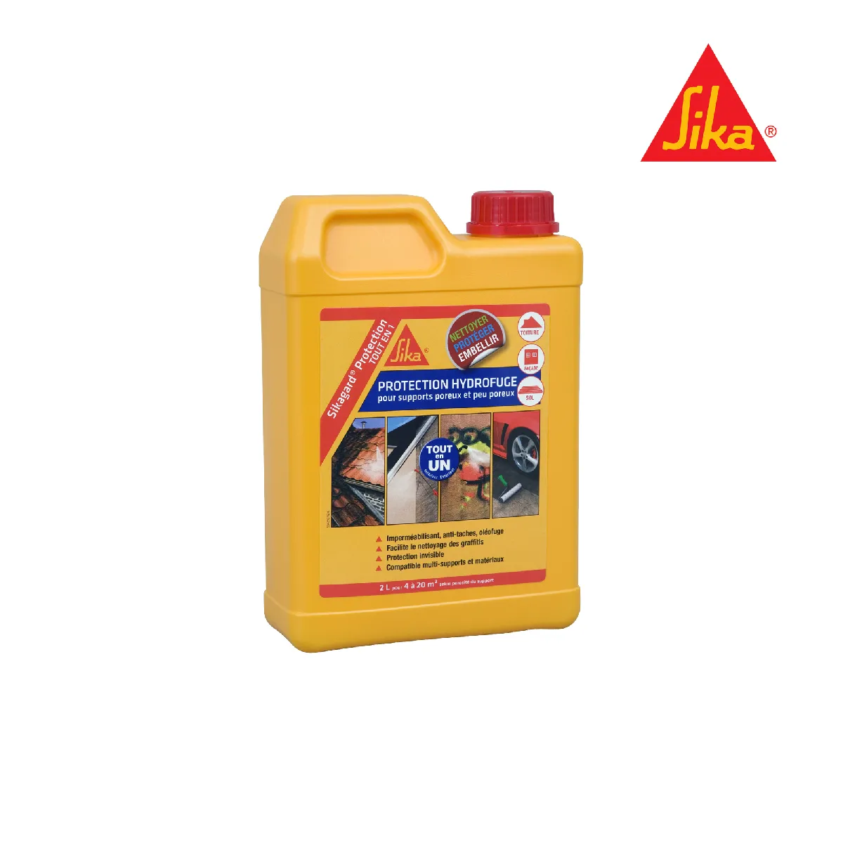 Protection hydrofuge SIKA Sikagard Protection Tout en 1 - 2L