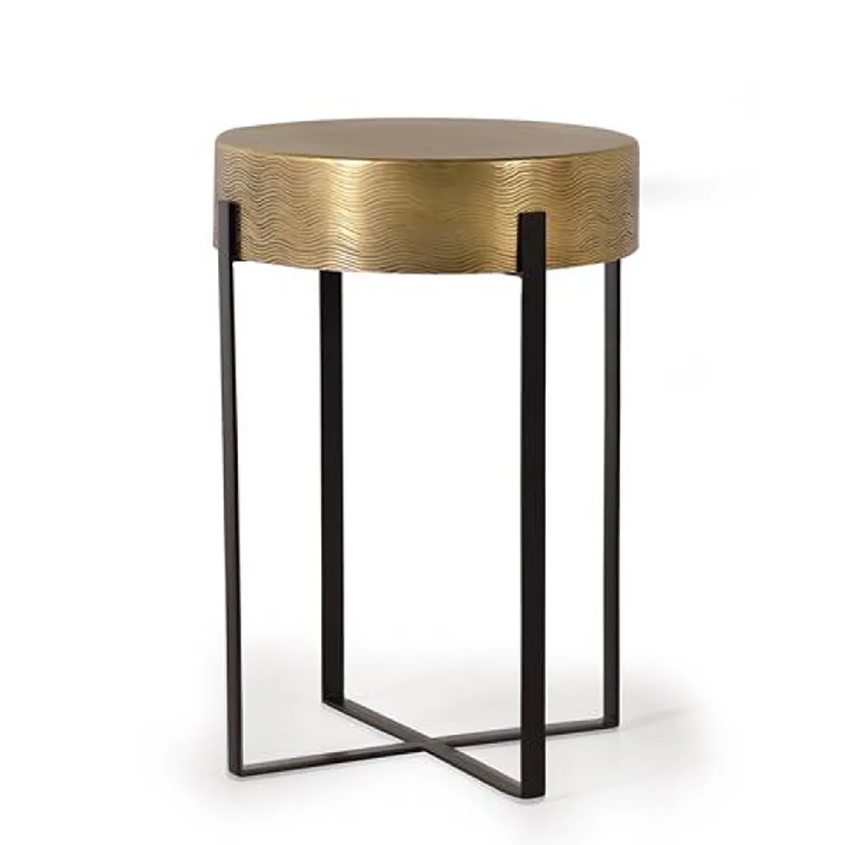 Table basse en aluminium coloris Bronze - diamètre 40 x hauteur 60 cm