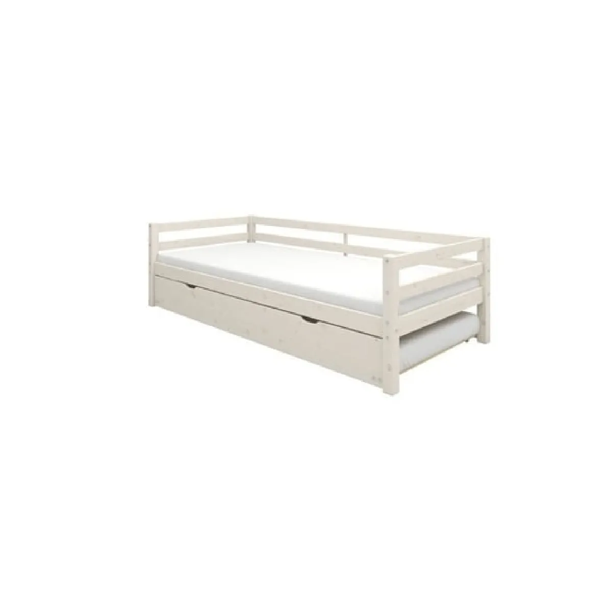 Lit gigogne Lit banquette et tiroir Actim 90x190 blanchi