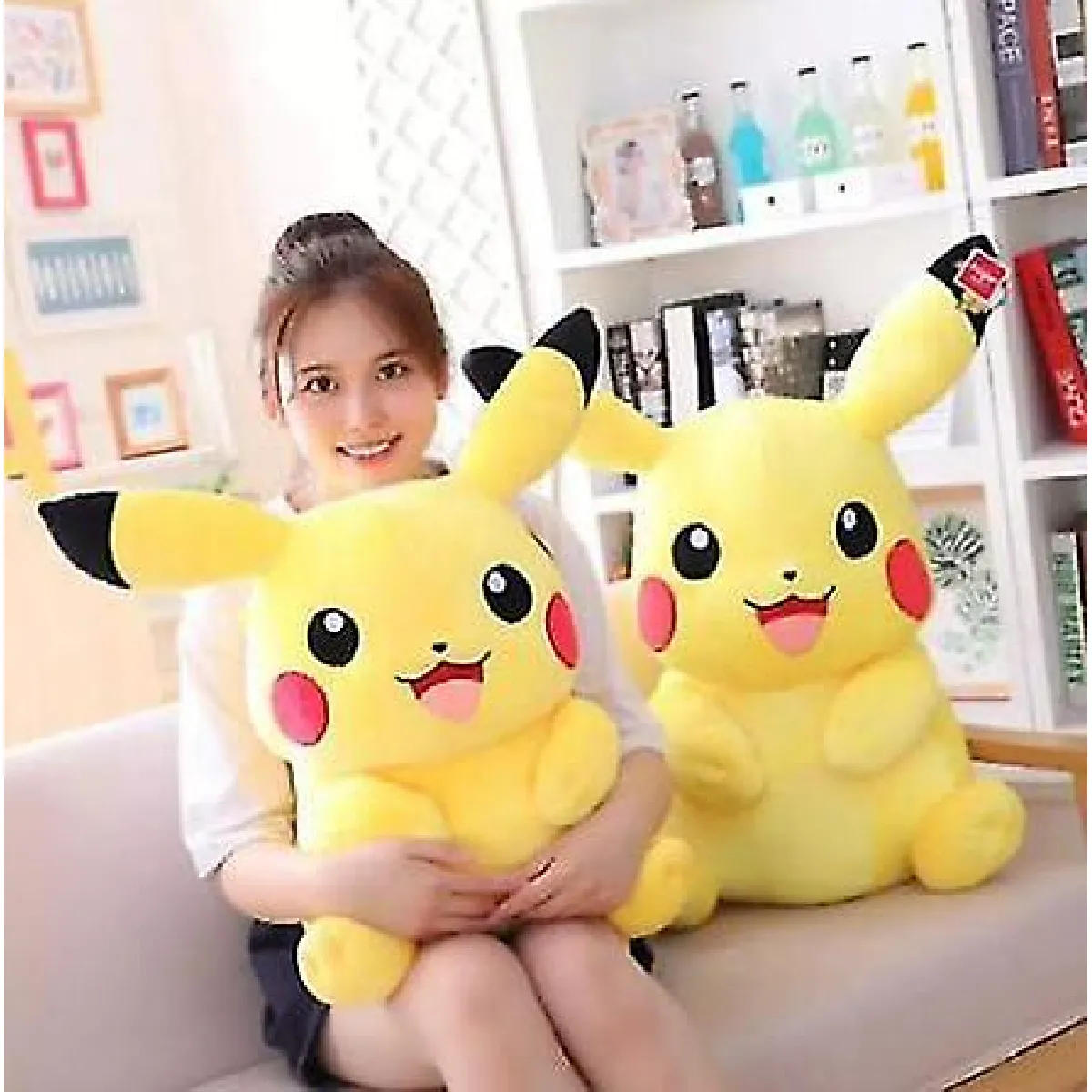 Pikachu peluche oreiller pokemon peluche cadeau anniversaire cadeau noel enfant 25 cm (25 cm)