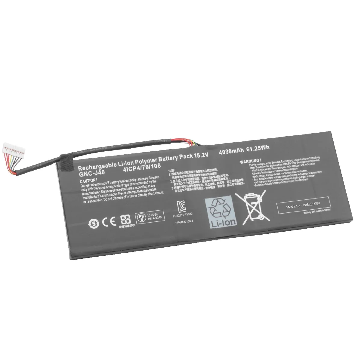 vhbw Li-Ion batterie 4030mAh (15.2V) pour ordinateur portable laptop notebook Gigabyte P34W V3, P34W V4, P34W V5, P34W V5 Xotic PC Edition