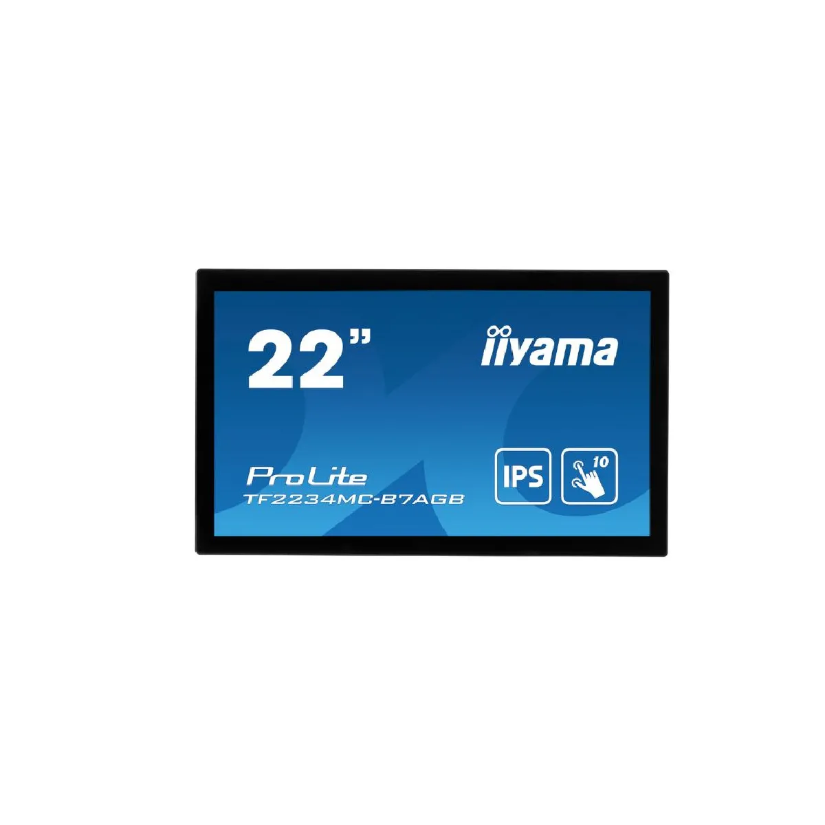 Ecran IIYAMA 21.5"" NoirTactile PCAP 10points FHD 1920x1080 8ms 350cd/m² USB VGA HDMI DP Noir sans cadre Dalle Anti reflet Open Frame