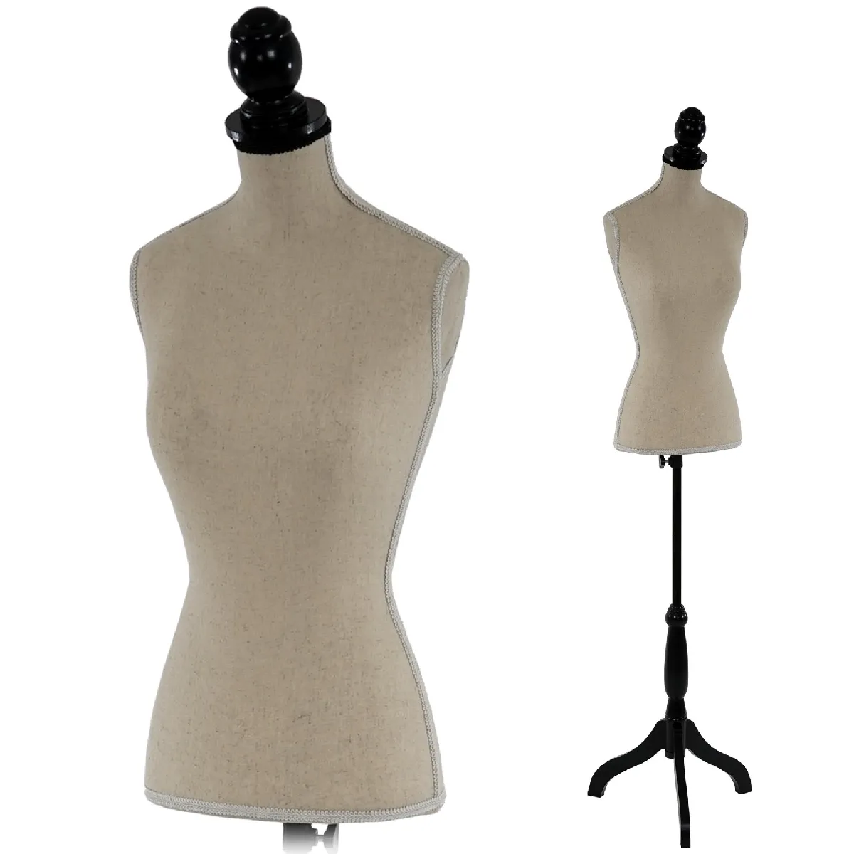 Mannequin de couture de tailleur buste torse féminin T220 ~ mousse, crème