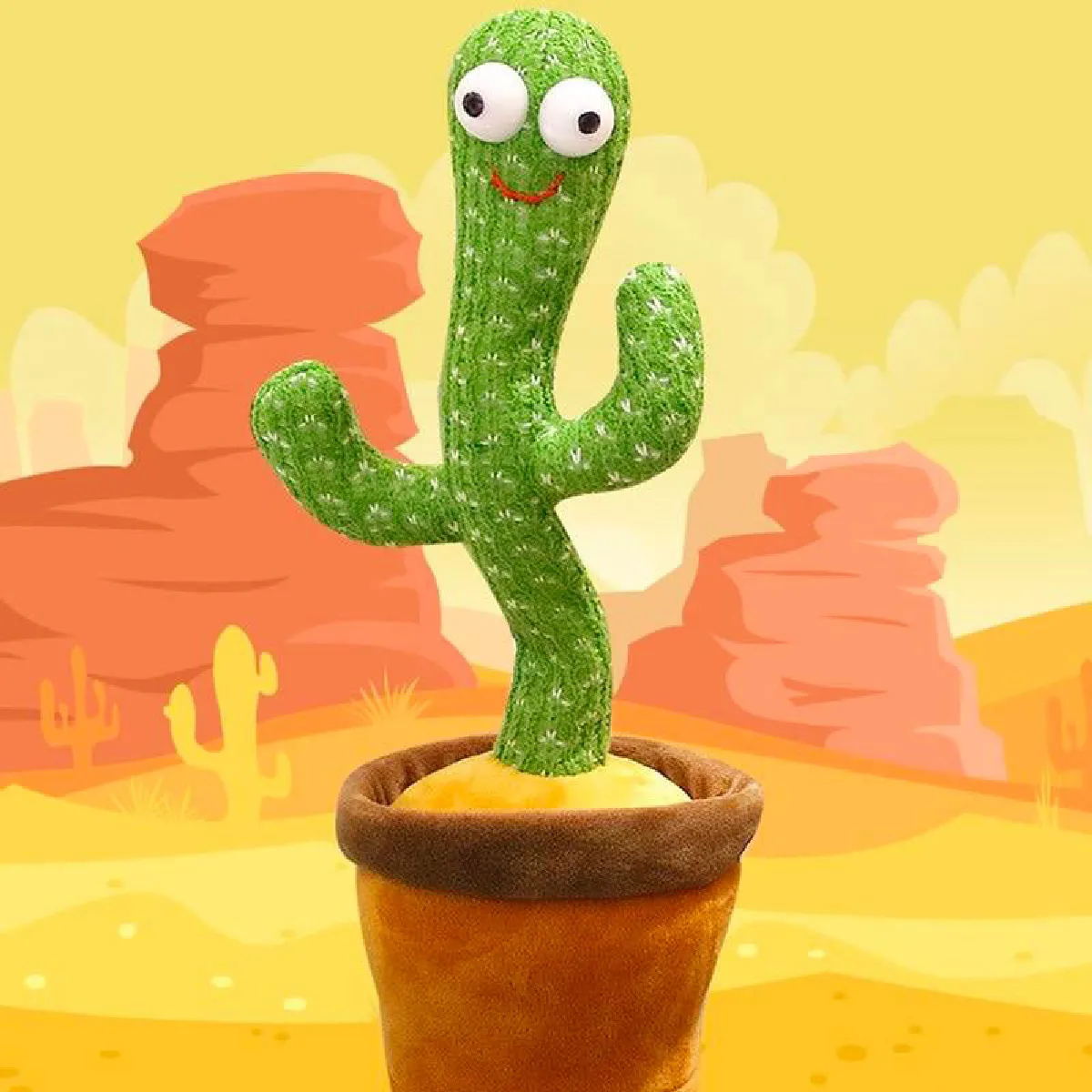 SHOP-STORY - CACTUS GRINGO : Peluche Cactus qui Danse, Chante et Répète