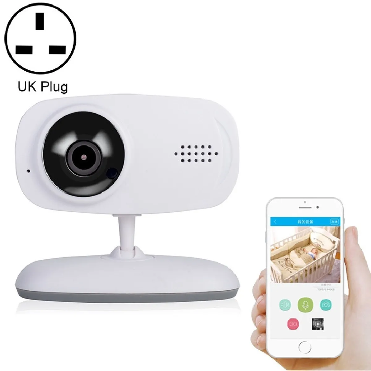 Babyphone vidéo Babycam Moniteur pour bébé avec caméra de surveillance sans fil WLSES GC60 720Pprise anglaise