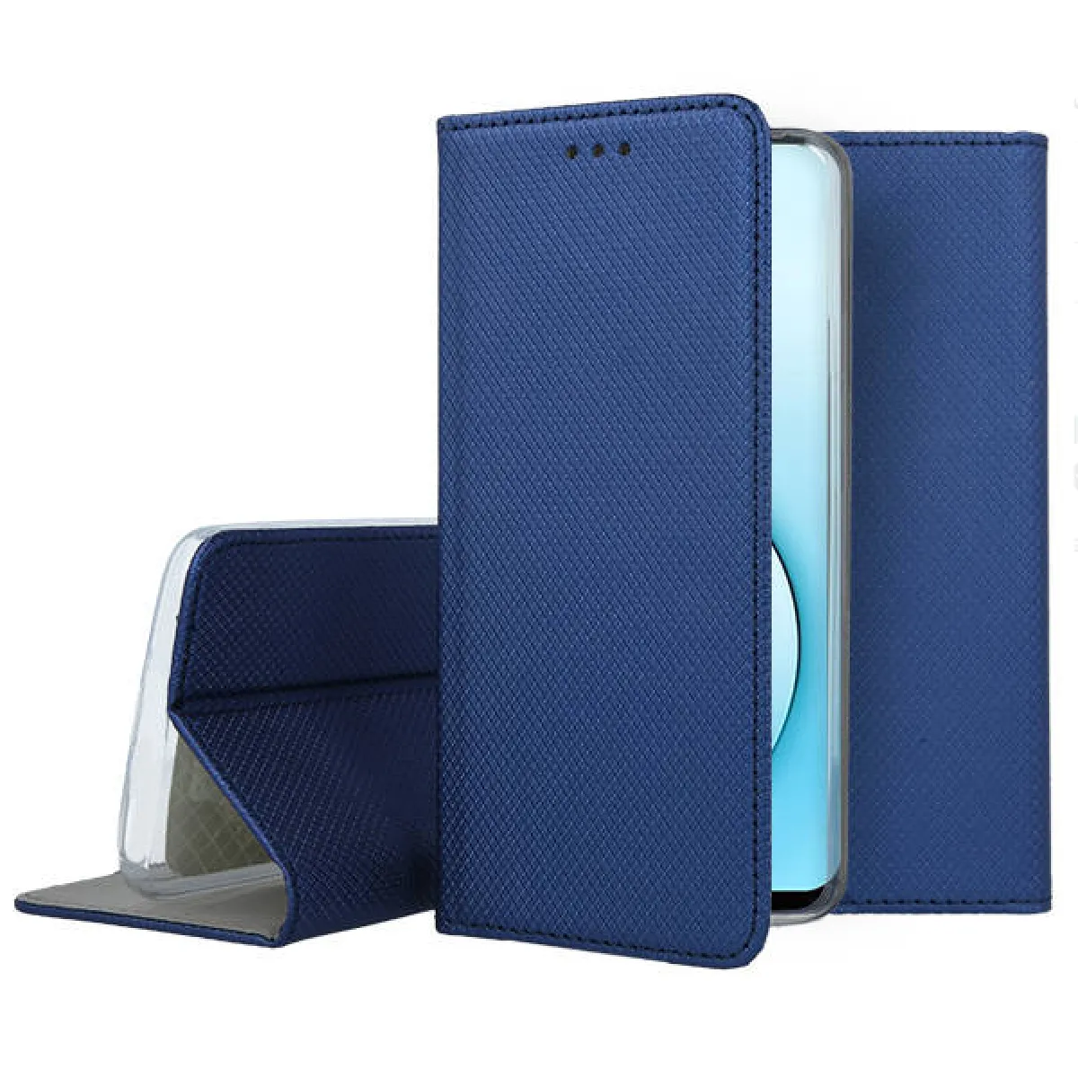 Housse pour Realme X50 5G / X3 Superzoom - etui coque pochette portefeuille + verre trempe - BLEU MAGNET