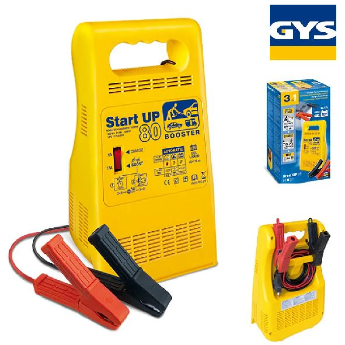 Gys - Chargeur démarreur Testeur (3en1) 12V -Start UP 80