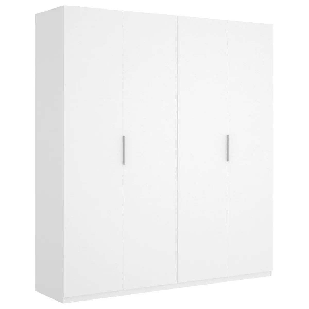 Armoire placard meuble de rangement coloris blanc brillant - Longueur 180 x Profondeur 52 x Hauteur 204 cm