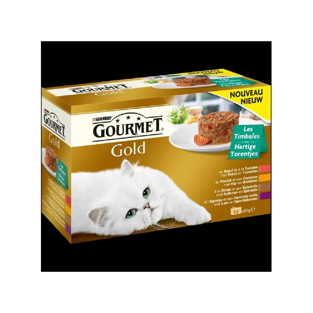 GOURMET Gold Les Timbales - pour chat - 12 x 85g