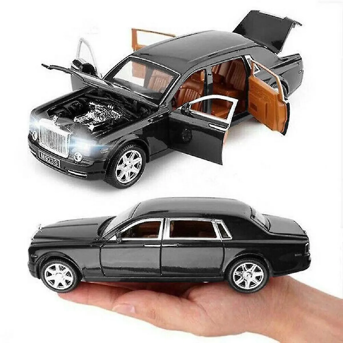 Voiture Rolls-Royce Phantom 1: 24 Diecast Modèle Jouet Son et Lumière Boîte Cadeau