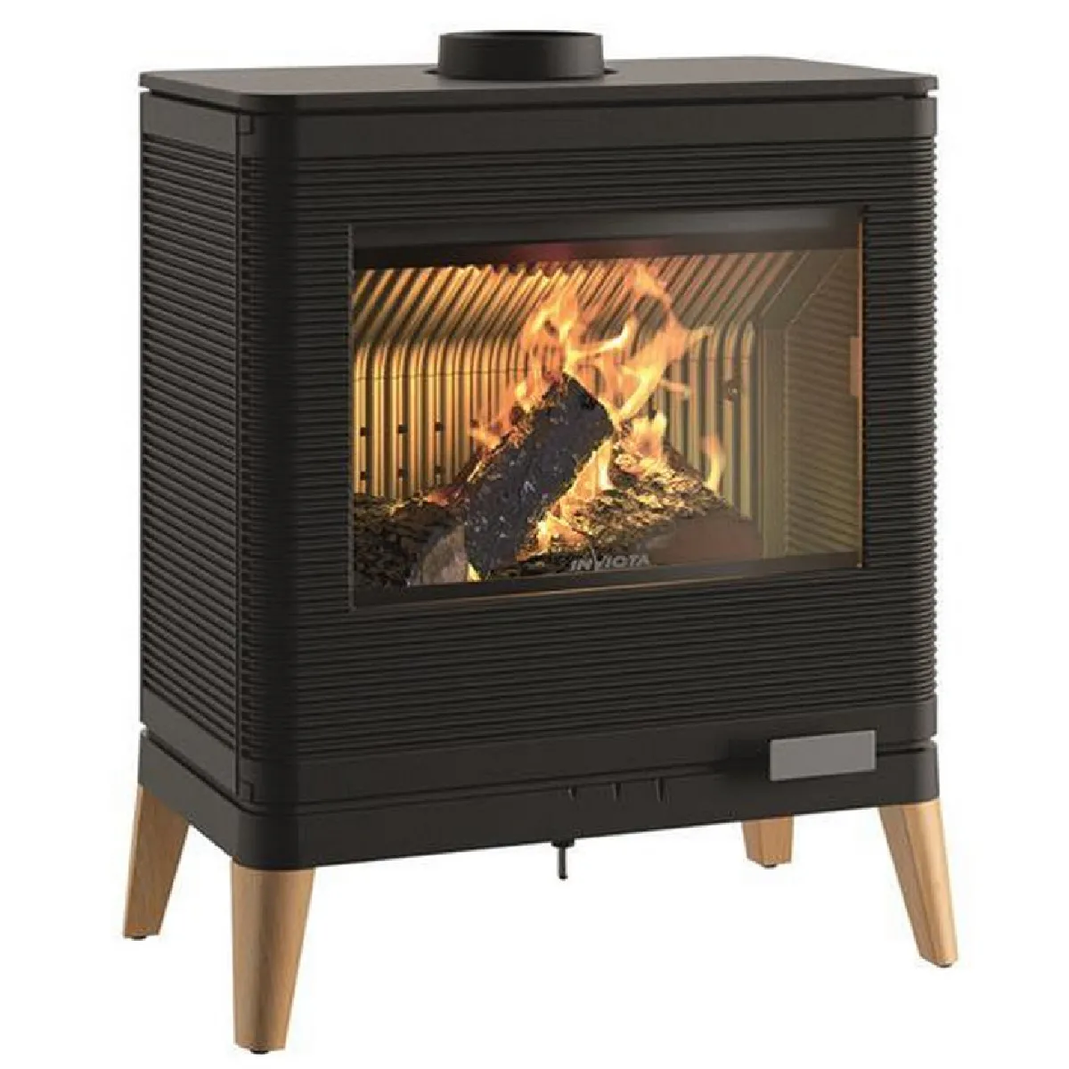 Poêle à bois fonte 9kw noir - p610449 - INVICTA