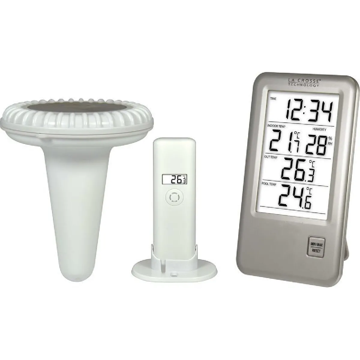 La Crosse Technology - WS9068IT-SIL Station Meteo + Sonde Piscine 868 MHz