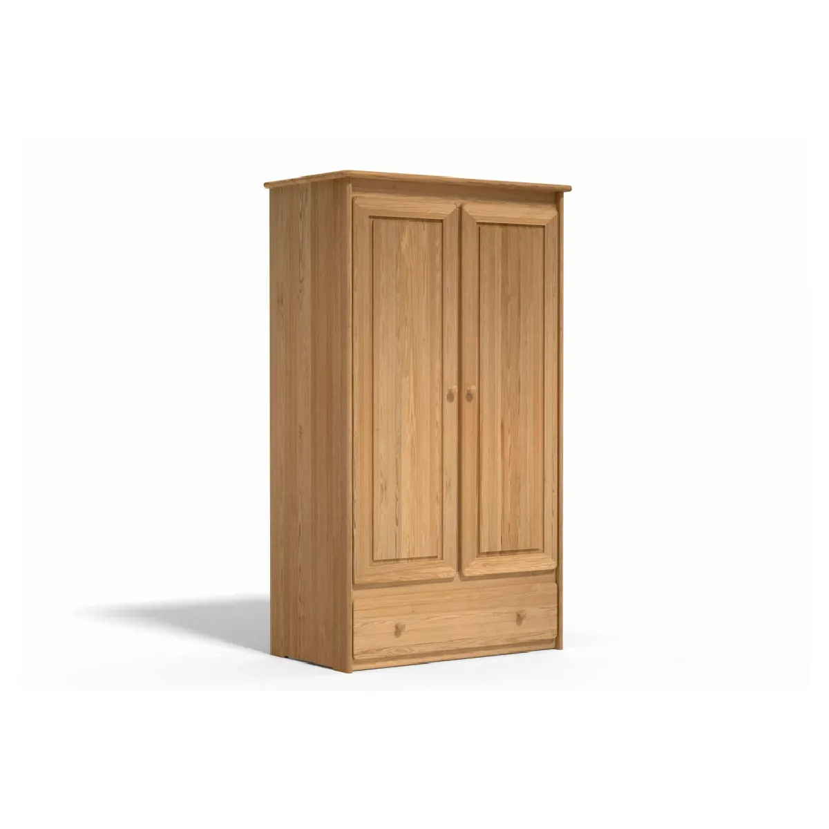 armoire penderie 2 portes & tiroir thio - blond