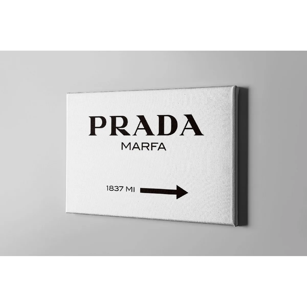 Impression sur Toile Prada Marfa, Blanc, Polyester, 70x3x100 cm