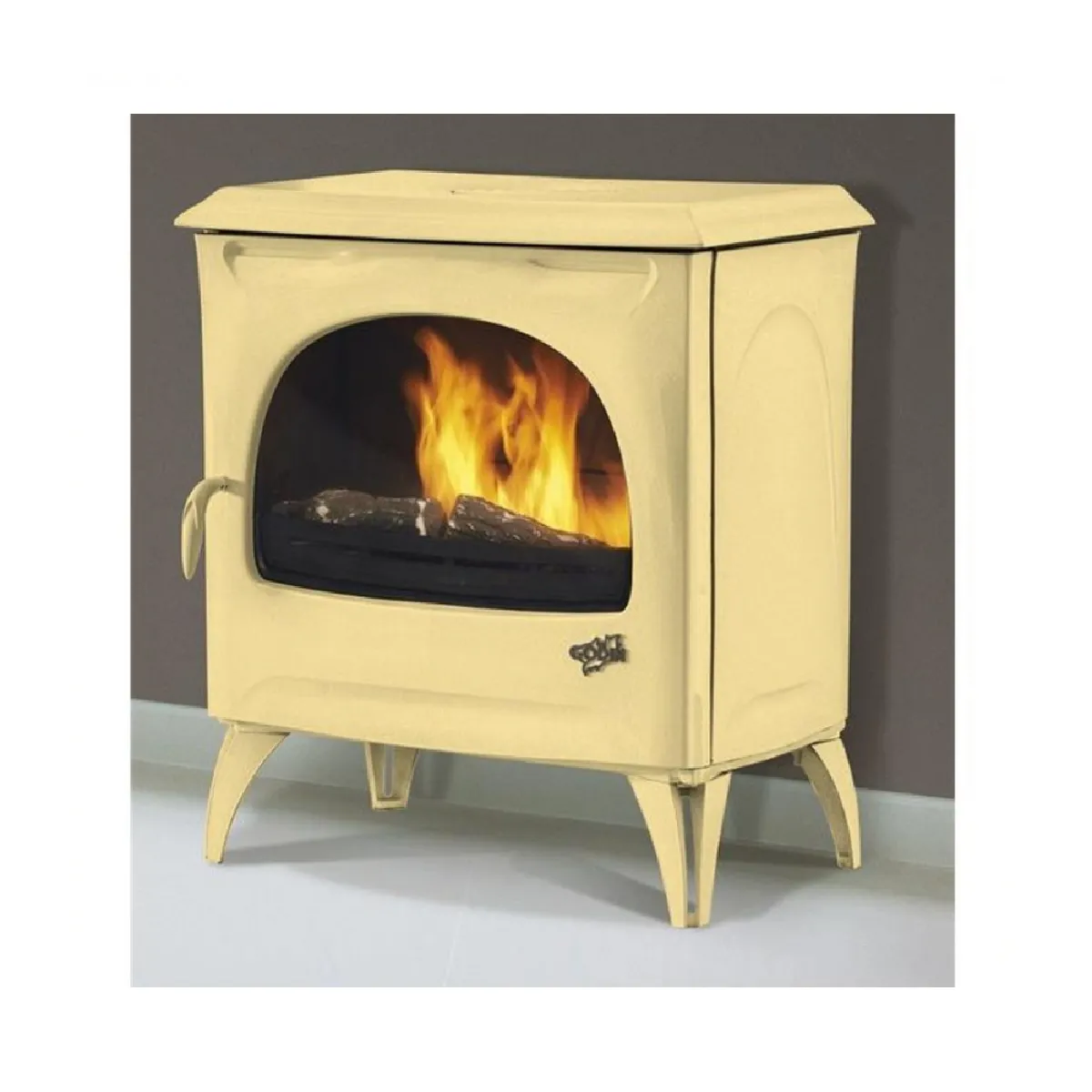 Poêle à bois fonte 10,5kw beige - 388113SAHARA - GODIN