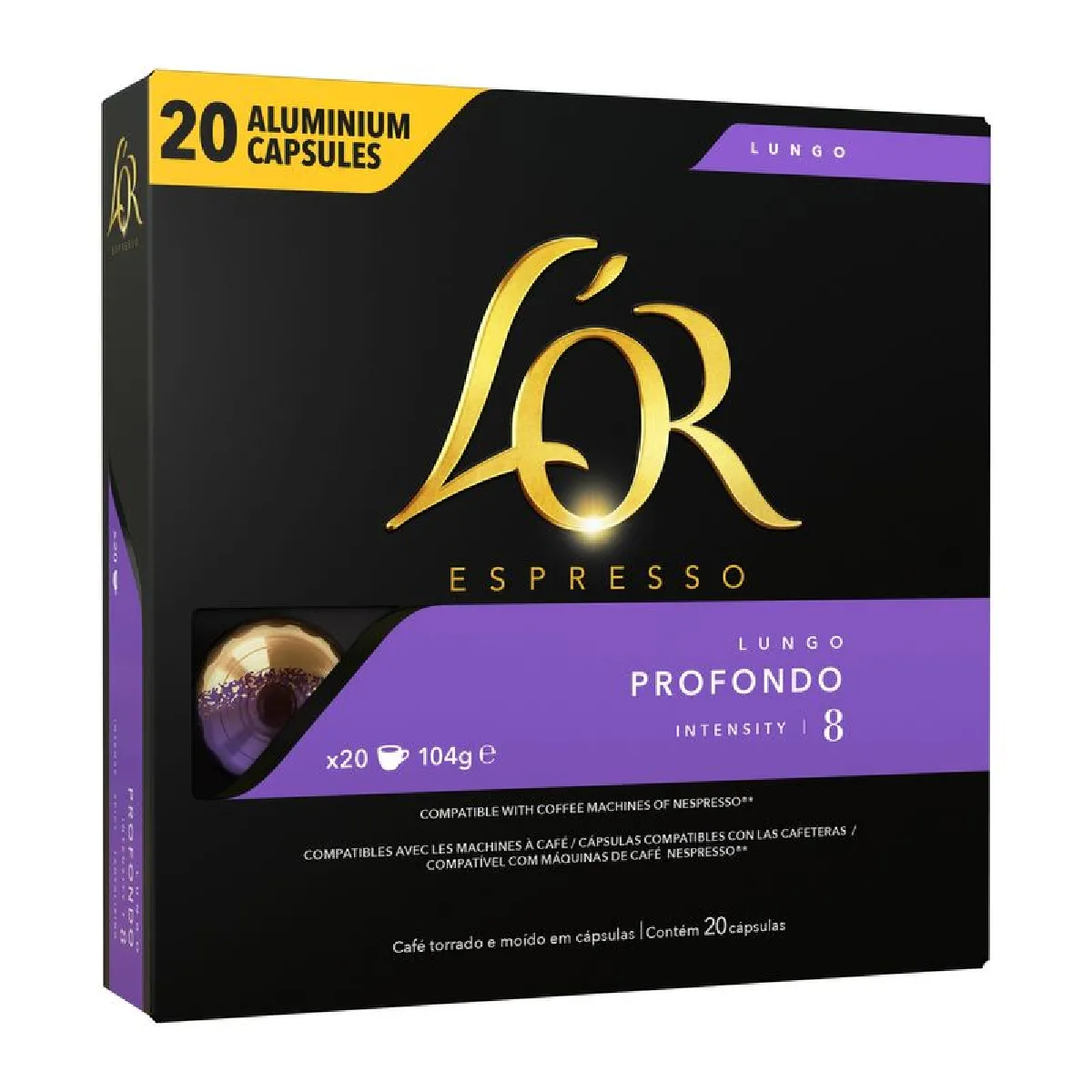 Capsule compatible Nespresso L'OR Lungo Profondo x 20