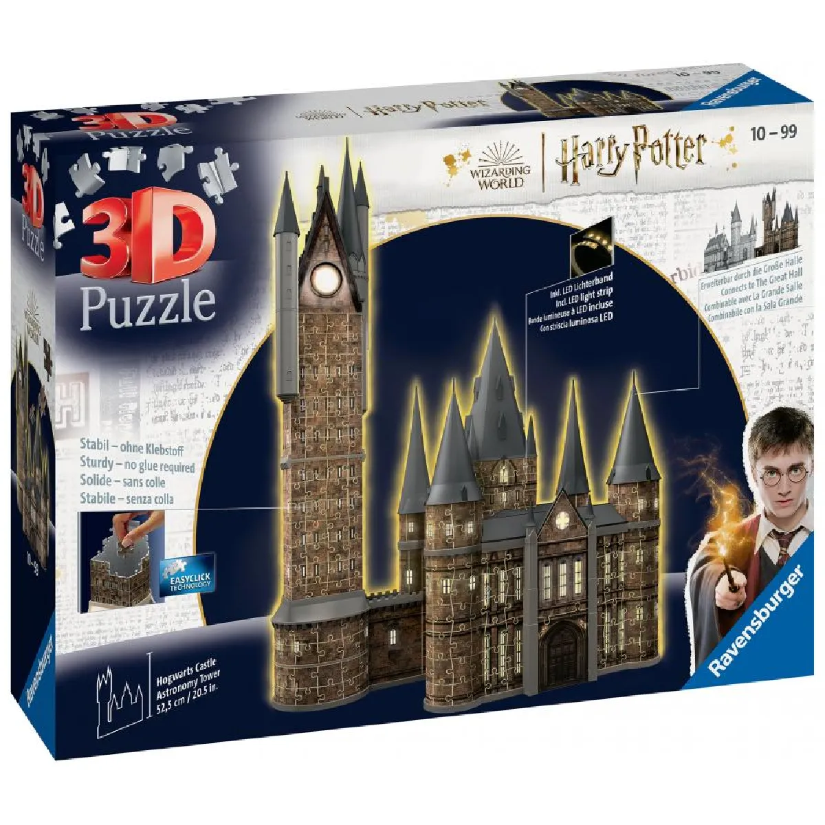 Puzzle 3d château de poudlard illuminé - la tour d'astronomie / harry potter