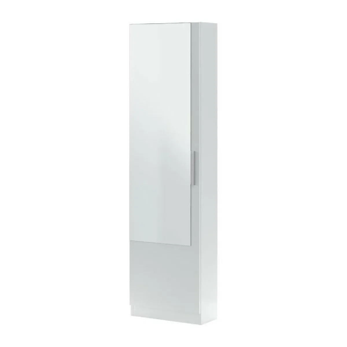 Meuble a chaussure - 1 porte 1 miroir - blanc - 50x 22 x 180 cm - KRISTAL