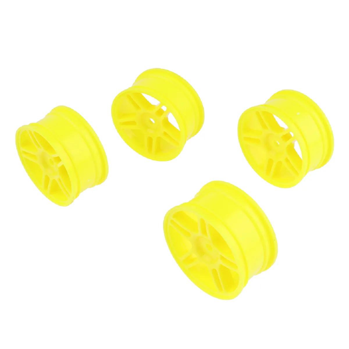 4PCS 1:10 jante de roue de voiture de course pour HSP94123 RC Cars Accessoires jaune