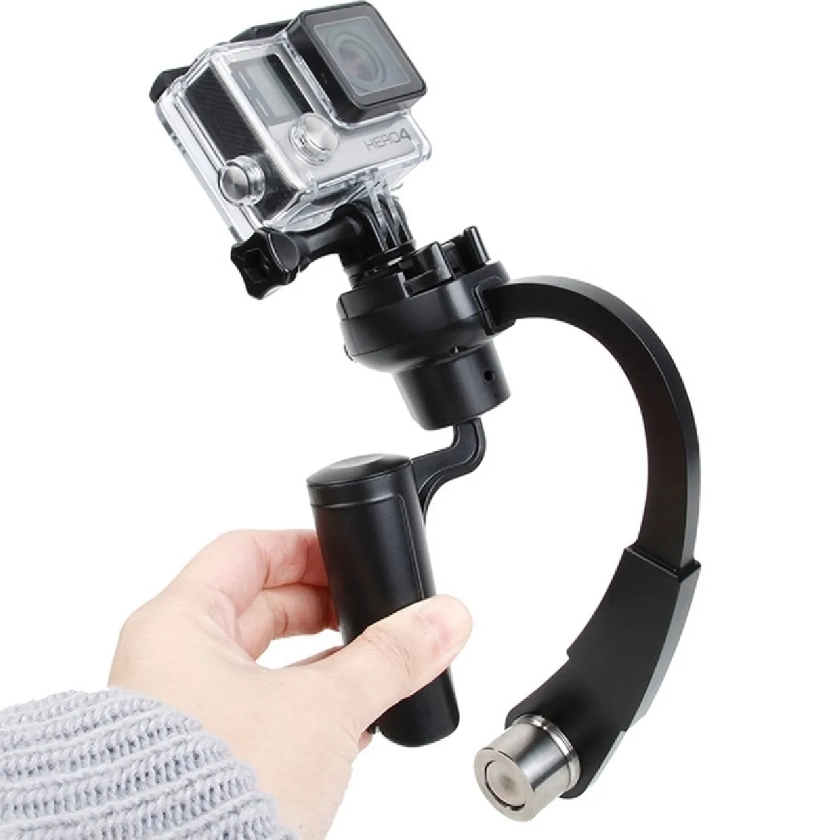 Stabilisateur noir pour GoPro HERO4 / 3 + / 3 spécial Bow Type Balancer Selfie Stick Monopode Mini Trépied