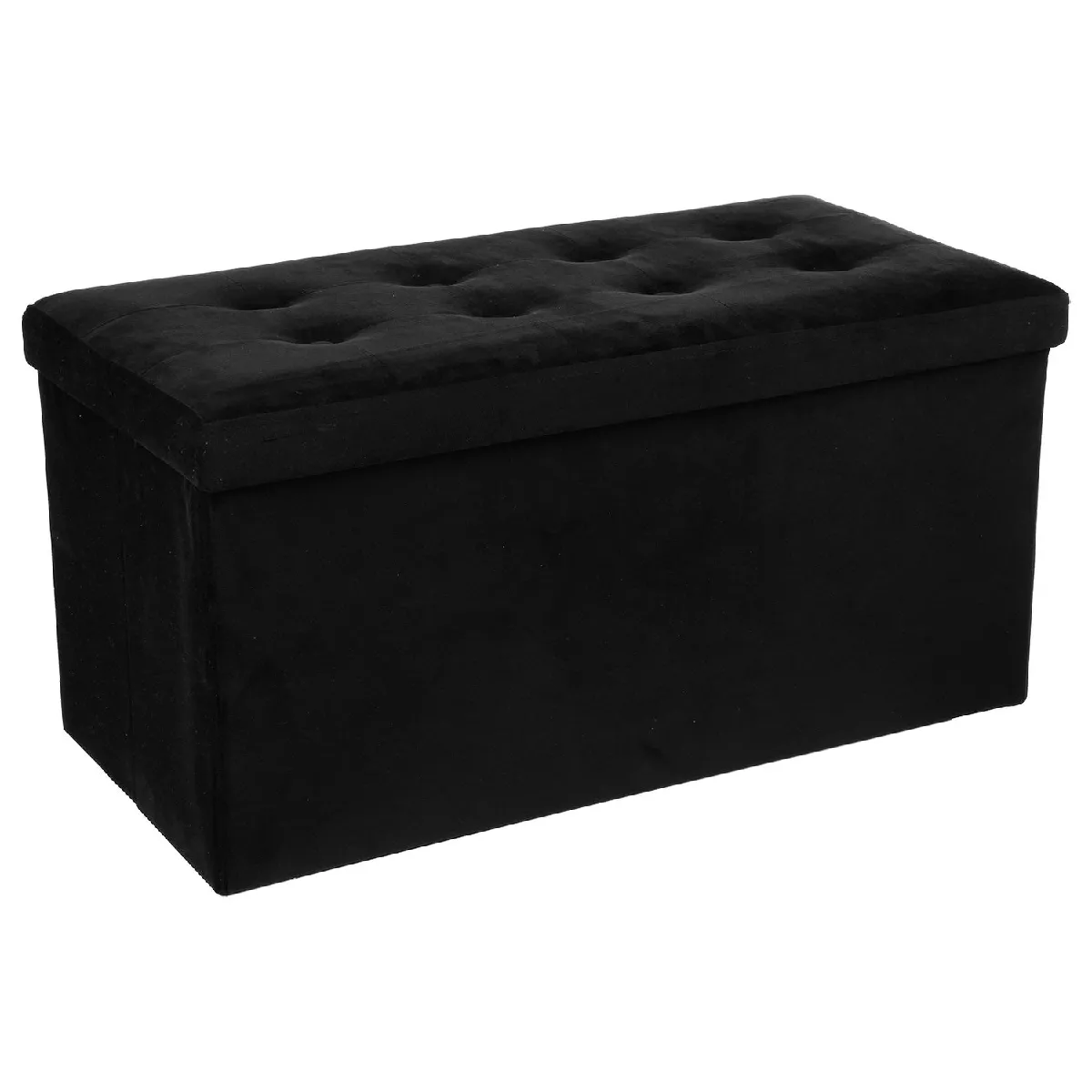 Banquette coffre pliable Lysandre - L. 76 x H. 38 cm - Noir