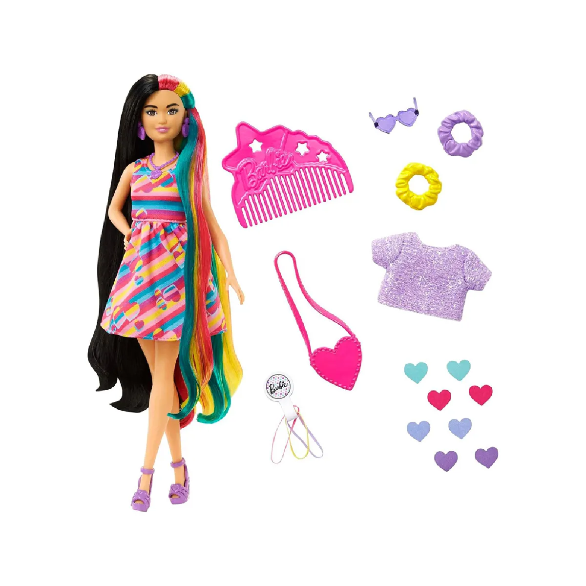 mattel-poupee-barbie-ultra-chevelure-avec-accessoires-de-coiffure-multicolore-0194735014842