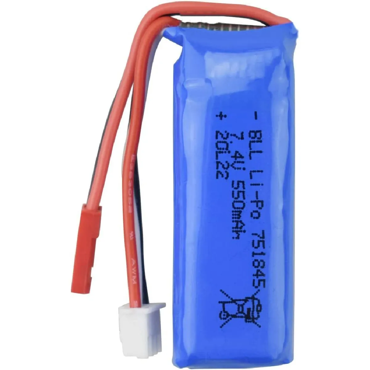 751845 7.4V 550mAh Batterie au lithium pour voiture Wltoys K969 K979 K989 K999 P929 P939 Accessoires de voiture télécommandés