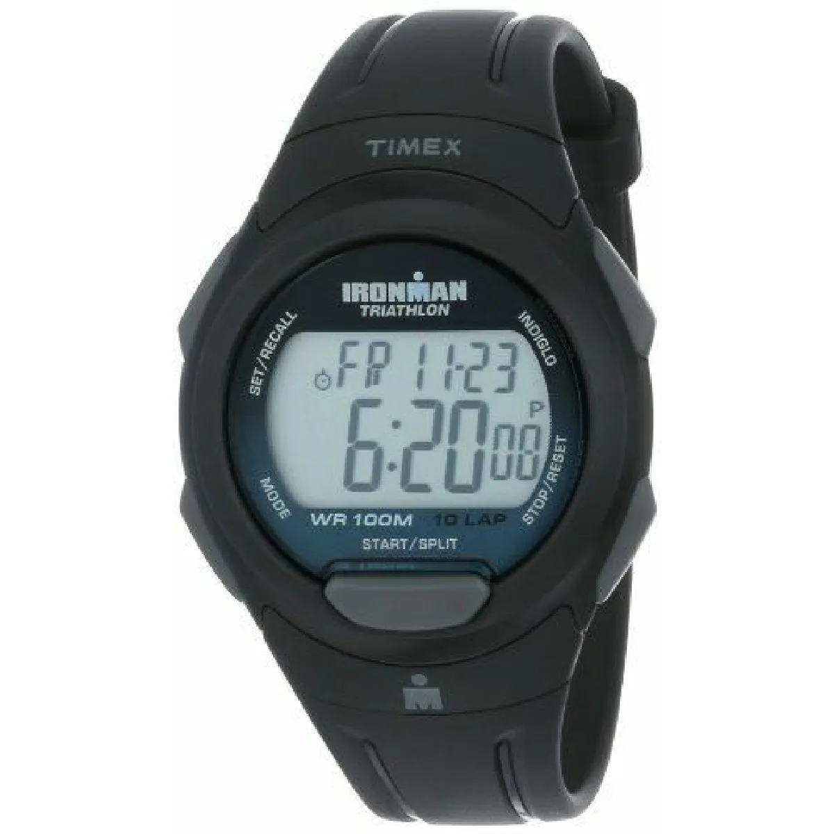 Timex - T5K608SU - IRONMAN Running - Montre Sport Homme - Quartz Digital - Cadran Noir - Bracelet Résine Noir